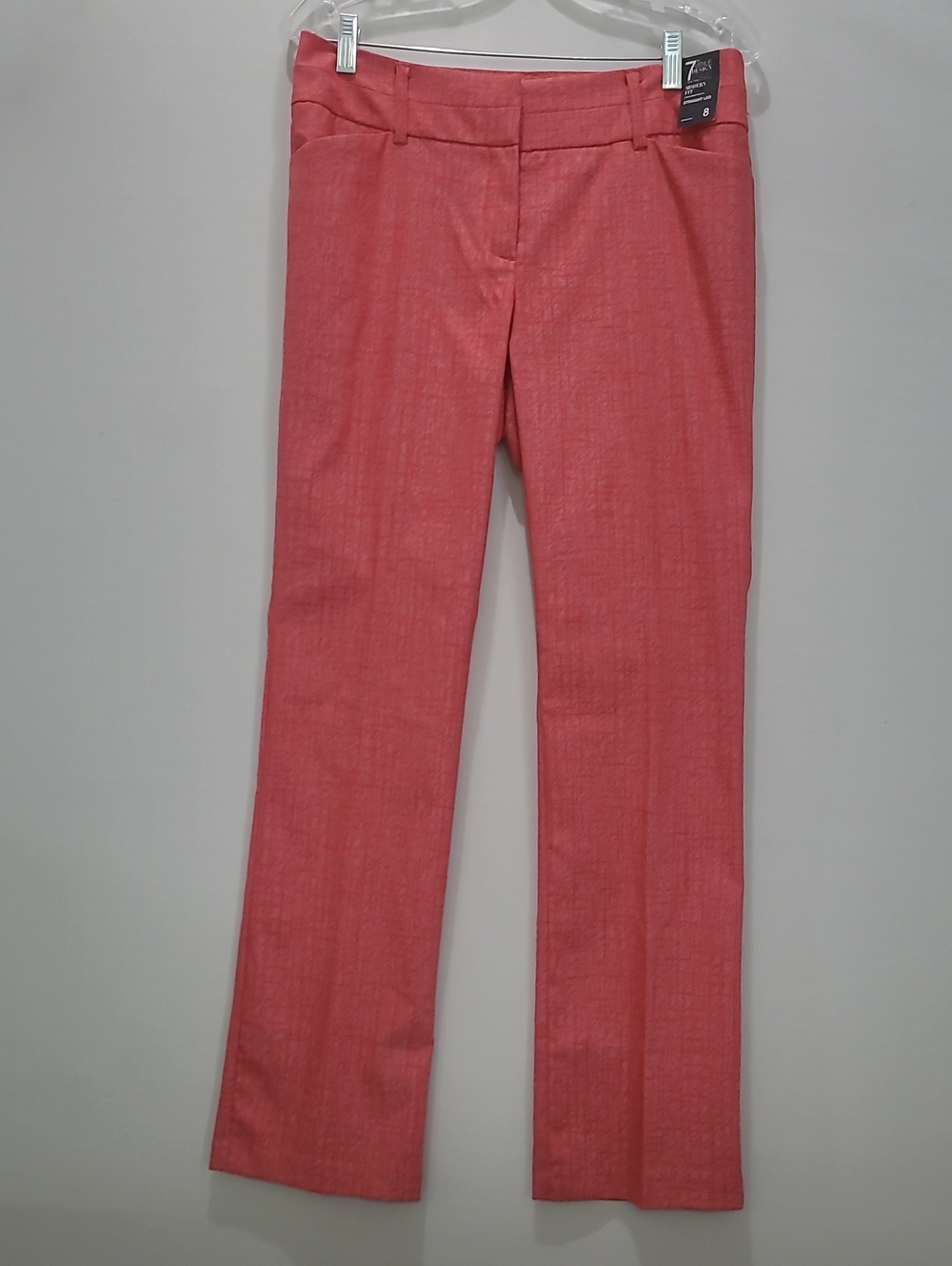 7 AVENUE N&Y C Coral Dress Formal Pants MODERN FIT STRAIGHT LEG STRETCH Size 8